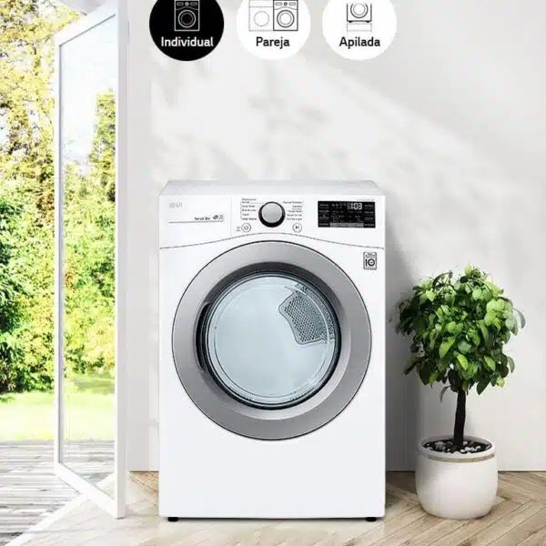 Secadora Carga Frontal Eléctrica LG 25Kg Sensor Dry Smart Diagnosis Blanco (DF50WV2S6WE)
