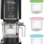 Ninja CN301CO CREAMi - Máquina para hacer helados, para helados, mezclas, batidos, sorbetes, cuencos de batidos y más, 7 programas de un solo toque, con (3) recipientes de pinta y tapas, tamaño