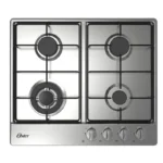 Encimera- Oster a Gas OS-GC204BSS 4 Quemadores | Inox 60cm