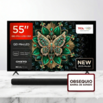 TV TCL 55" Pulgadas  55C6K 4K-UHD QD-MINI LED Smart TV Google + Barra de sonido