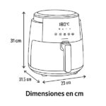 Freidora de aire Innova IN-AIRFRIER 4 TOUCH NE 4 litros 1500 watts 4 en 1 fríe, asa, hornea y rostiza - Image 2