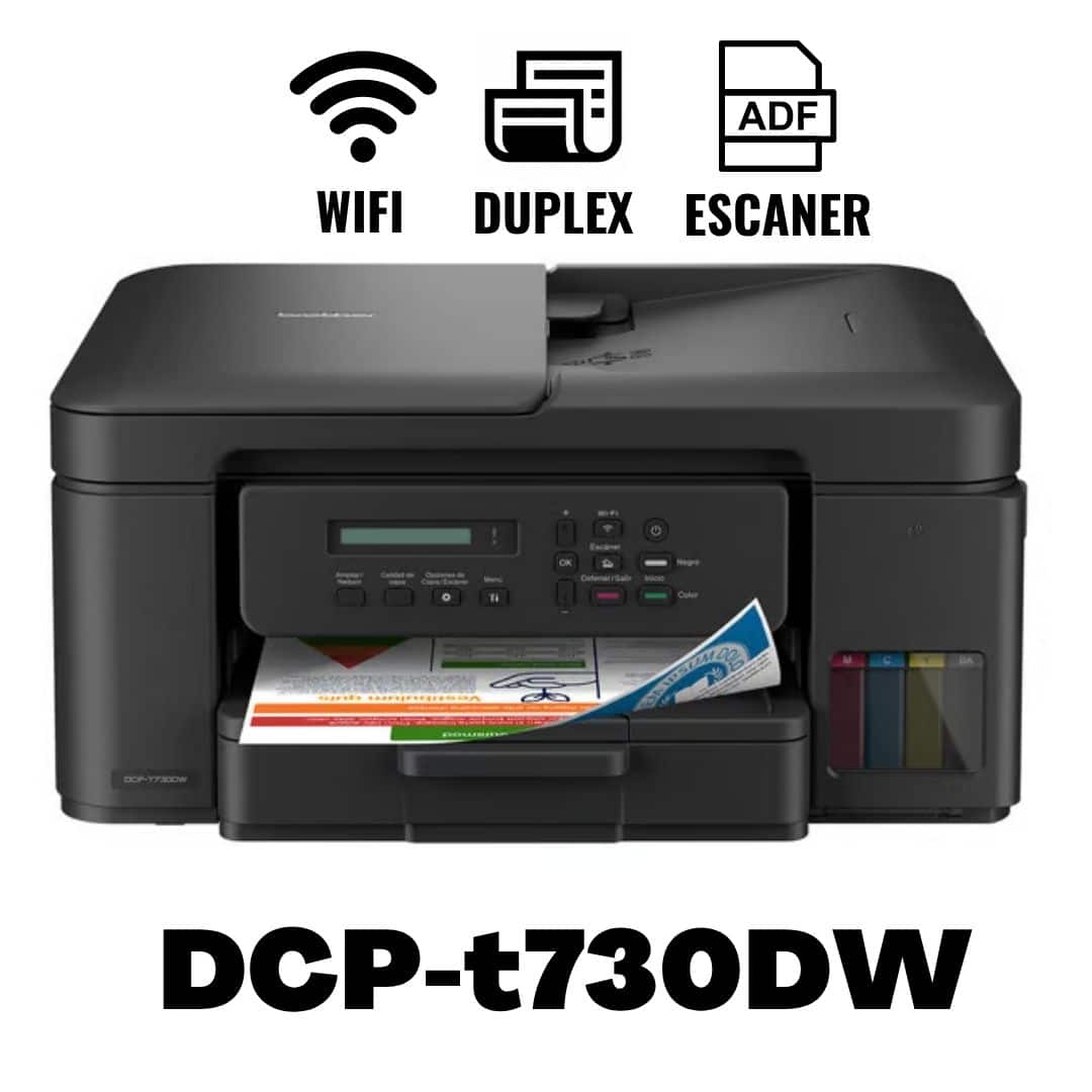 impresora-brother-dcp-t730dw Impresora Brother Dcp-t730dw Multifuncion Wifi / Duplex Impresion Doble Cara/ Escaner Adf - Image 1