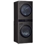 Lavadora secadora en torre eléctrica Lg WK25BS6E 25 kg 110v tecnología con vapor steam color negro