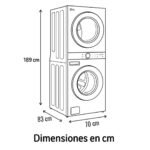 Lavadora secadora en torre eléctrica Lg WK25BS6E 25 kg 110v tecnología con vapor steam color negro - Image 2