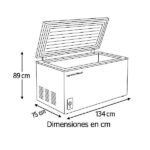 Congelador Hamilton Beach HB-C-380L horizontal 380 litros llave de seguridad en la puerta color blanco - Image 2