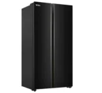 Refrigeradora  TCL Side by side mirror 520 lts black glass