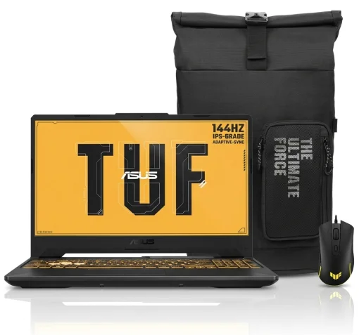 ASUS TUF Gaming A15 AMD Ryzen™ 7 7445HS, 3.2 GHz (22 MB caché, hasta 4,7 GHz) / 16GB DDR5 / 512 GB SSD 4.0 NVMe / NVIDIA® GeForce RTX™ 3050, 4 GB GDDR6 15.6" FHD 144Hz, IPS, Adaptive-Sync Teclado Retroiluminado RGB Español