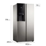 Refrigeradora Side By Side Electrolux Ers48F3Q4Ds 481L Autosense Dispensador de agua y hielo - Image 2