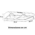 Campana extractora ELECTROLUX EJSE246TBJS Horizontal 60cm | Tres Velocidades | Filtros de Aluminio y Carbón Activado | Luces Integradas | color acero inoxidable - Image 2
