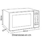 Microondas WHIRLPOOL WM1807D 20 litros Botón de Apertura  5 Niveles de Potencia Display Touch - Image 2